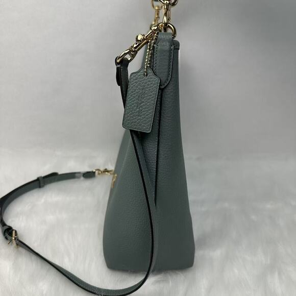 Coach Laurel Large Shoulder/Crossbody Bag Sage Soft Pebble Leather NWT CY684 - Picture 4 of 12